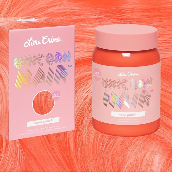 NIB Lime Crime Neon Peach Unicorn Hair - Picture 1 of 6